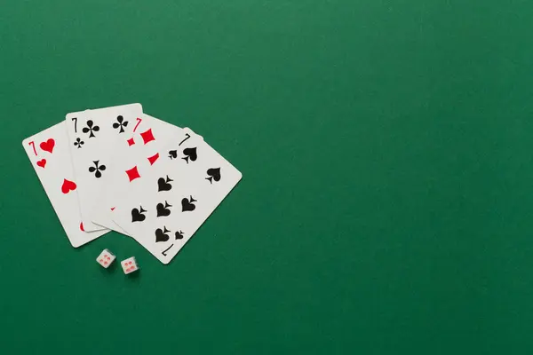 Playing Cards Color Background Top View Gambling Concept — Stock Photo, Image