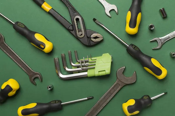 Renk arkaplanı, üst görünüm araçları kümesi