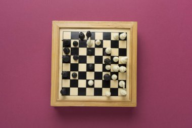 Satranç renk arkaplan, üst görünüm