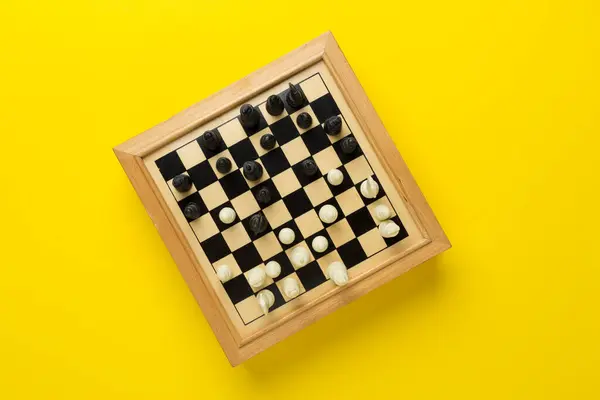 Chess Color Background Top View Obrazek Stockowy