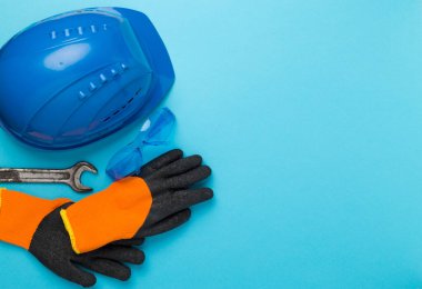 Renk arkaplan, üst görünüm inşaat ekipmanları