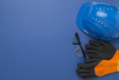 Renk arkaplan, üst görünüm inşaat ekipmanları