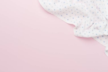 Renk arkaplan üzerinde pamuk kumaş, üst görünüm