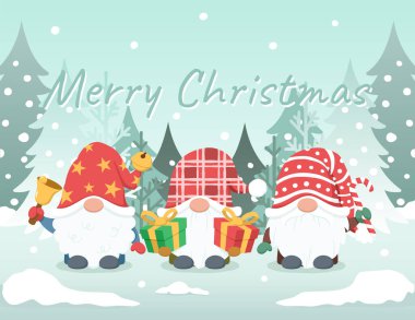 Şirin Noel Cüceleri Çizgi Film Karakteri Noel Kartı Çizimi