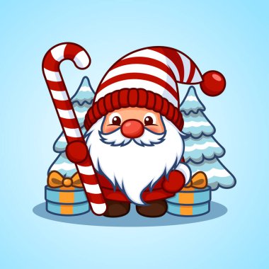 Büyük Şeker Çubuğu ile Şirin Noel Cücesi