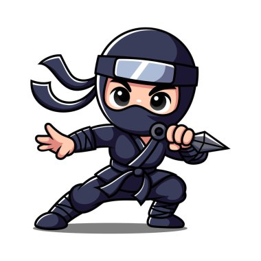 Kunai Bıçaklı Şirin Ninja Çizgi Filmi Karakteri
