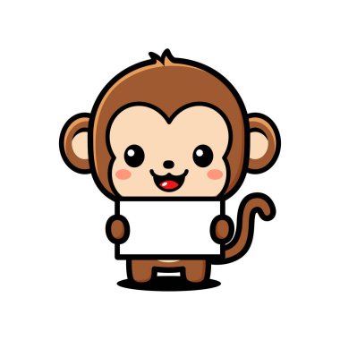 Şirin Maymun Çizgi Film Karakteri Tutma Panosu