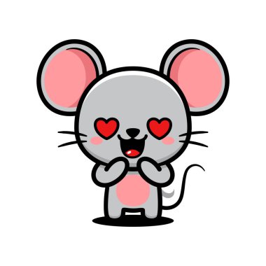 Sevimli Fare Çizgi Filmi Karakteri Aşık Olmak