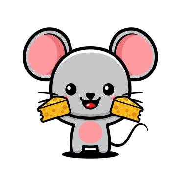 Şirin Fare Çizgi Filmi Karakteri Peynir Tutuyor