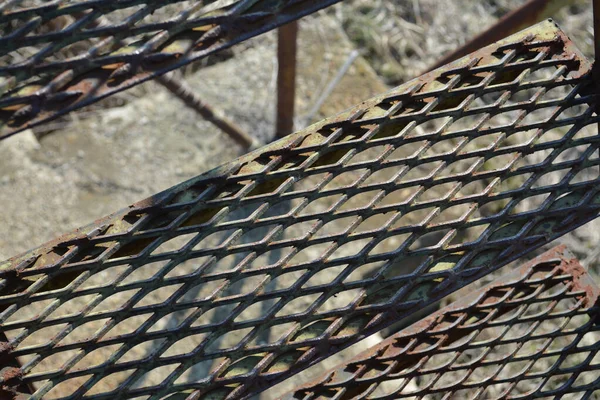 Abandoned Vintage rusty metal stair