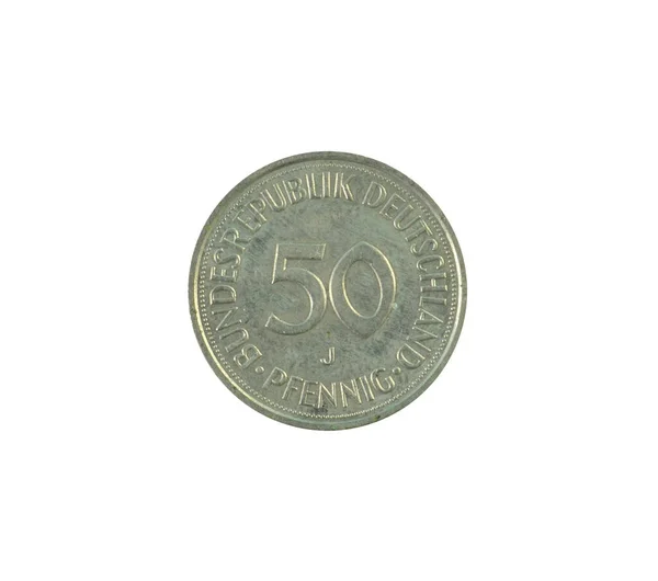 Pfennig Monety Wyprodukowane Przez Niemcy Który Pokazuje Wartość Liczbową — Zdjęcie stockowe