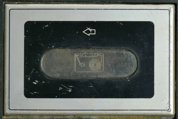 Primo Piano Del Cassetto Vintage Vano Porta Registratore — Foto Stock