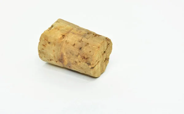 Wine Cork Stopper Used Seal Wine Bottles White Background — Stock Photo, Image