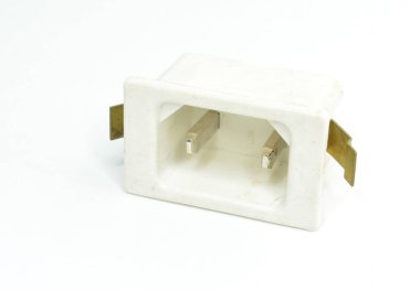 Evrensel Yuvarlak 2Pin Eklentisi Beyaz Duvar Soketi