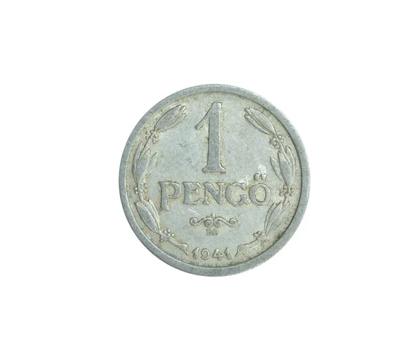 Cara Una Moneda Pengo Hecha Por Hungría 1941 Que Muestra —  Fotos de Stock