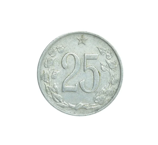Obverse Haleru Coin Made Czechoslovakia Shows Numeral Value — Fotografia de Stock