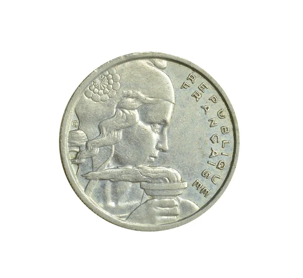 1955 'te Fransa tarafından yapılan 100 franklık madeni para Marianne' i gösteriyor.