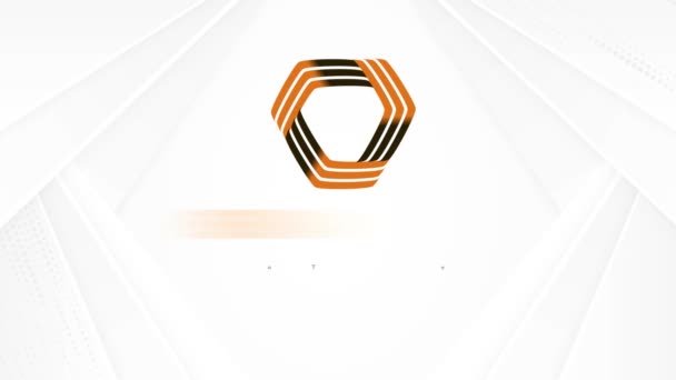 Logotipo Rotación Estilo Moderno Con Forma Polígono Adecuado Para Cualquier — Vídeos de Stock