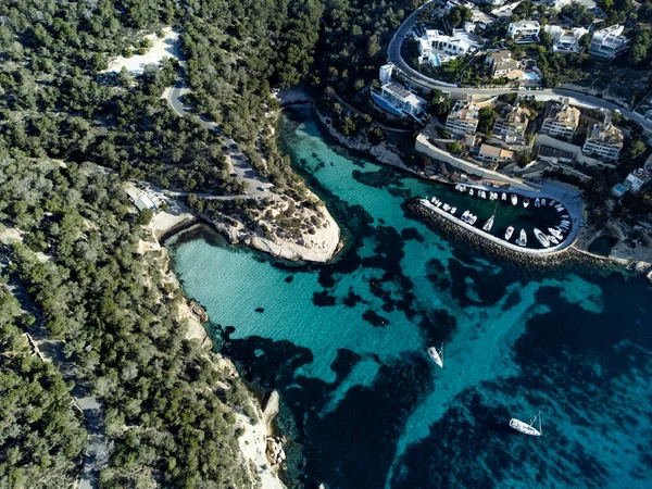 Mago Beach Rei Beach Port Portals Vells Aerial View Mallorca — Stock Photo, Image