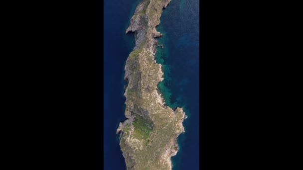 Malgrats Islands Air Top View Vertical Shot Англійською Кальвія Санта — стокове відео