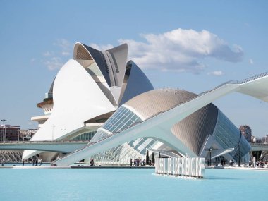 Valencia, İspanya; 28 Şubat 2024: Valencia 'daki Hemisferiç ve Reina Sofia Sanat Sarayı