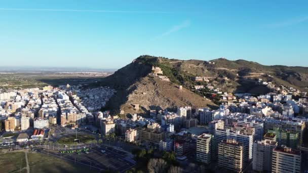 Vue Aérienne Ville Cullera Dans Communauté Valencienne — Video