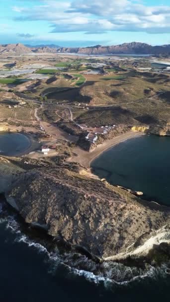 Aerial View Playa Carolina Playa Los Cocedores Cuatro Calas Aguilas — Stock Video