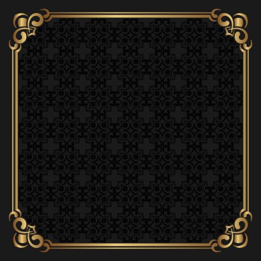 Çiçek desenli, klasik çerçeveli.