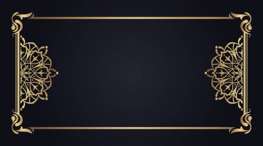 Çiçek süsü çerçeve ve mandala