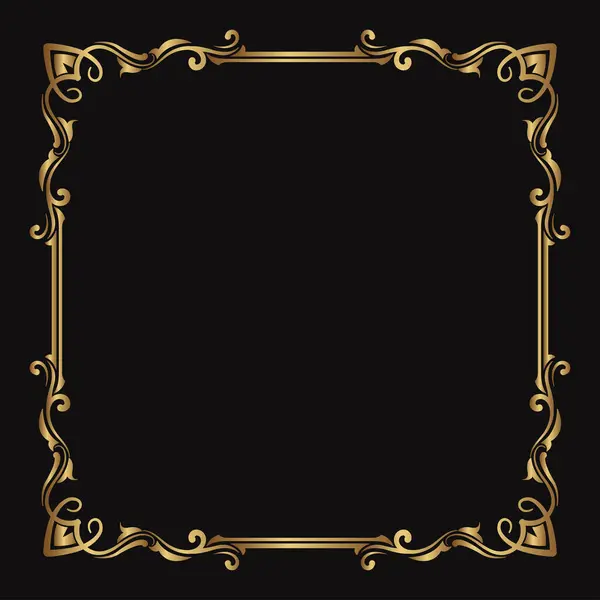 Klasik çerçeve altın çiçek süsü