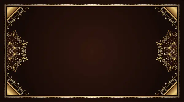 Altın mandala süslemeli klasik çerçeve