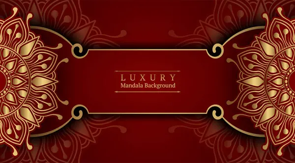 lüks kırmızı arka plan, altın mandala
