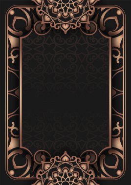 Altın mandala süslemeli lüks bir arka plan.