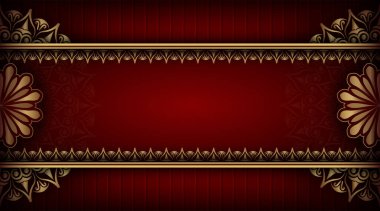 Altın mandala süslemeli lüks bir arka plan.