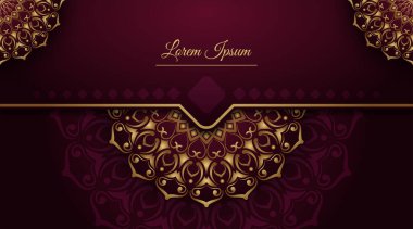 Süslü mandala ile lüks bir arkaplan