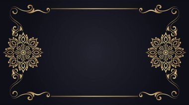 Çiçek süsü çerçeve ve mandala