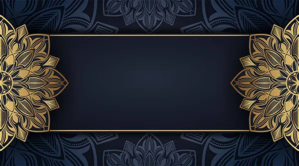 altın mandala ile lüks siyah arka plan
