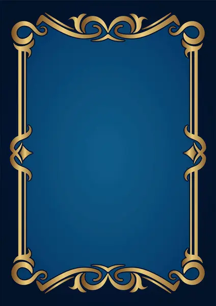 Klasik çerçeve altın çiçek süsü