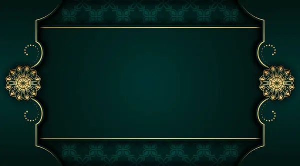 Yeşil lüks arka plan ve mandala süsü