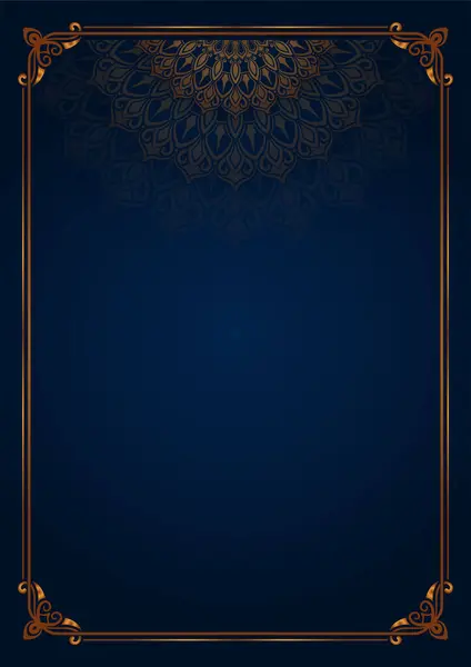 Mandala dekorasyonlu klasik çiçek çerçevesi