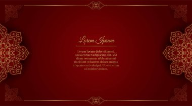 Altın mandala süslemeli lüks bir arka plan.