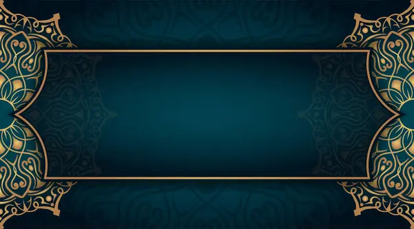 Altın mandala süslemeli lüks bir arka plan.