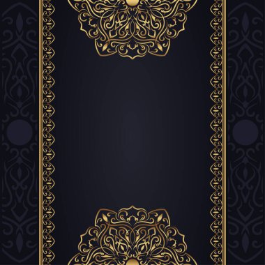 Altın mandala süsü ile basit bir arkaplan