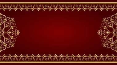 Altın mandala süsü ile basit bir arkaplan