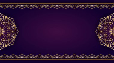 Altın mandala süsü ile basit bir arkaplan