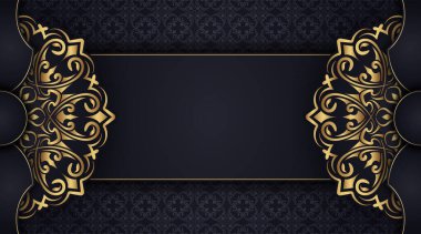 Altın mandala süslemeli lüks bir arka plan.