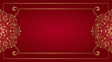 Altın mandala süsü ile basit bir arkaplan