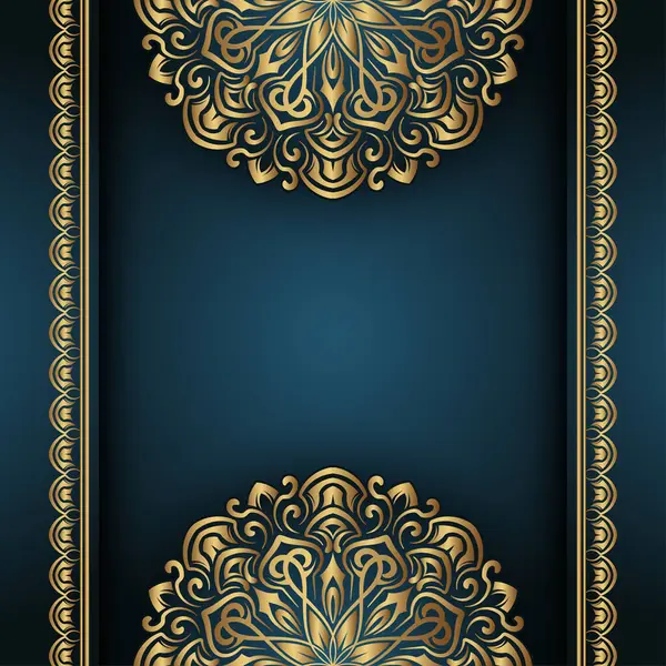 Altın mandala süslemeleri ile lüks arka plan