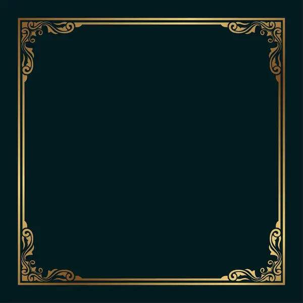 Klasik çerçeve altın çiçek süsü