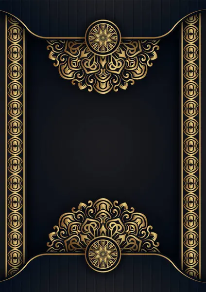 Altın mandala süslemeli lüks bir arka plan.